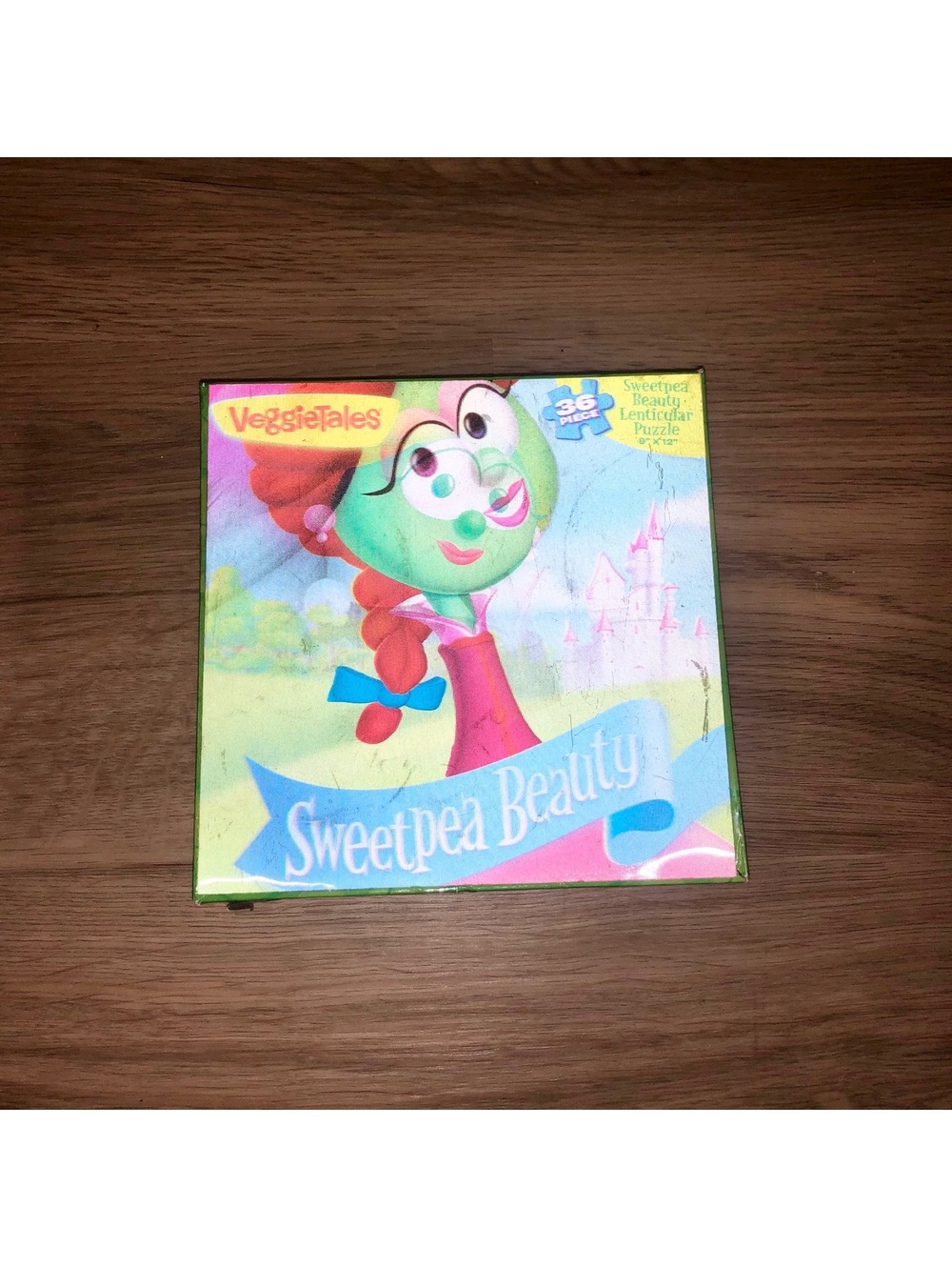 VEGGIE TALES VINTAGE LENTICULAR SHINY SWEETPEA JIGSAW PUZZLE 36 PC 3D NEW IN BOX